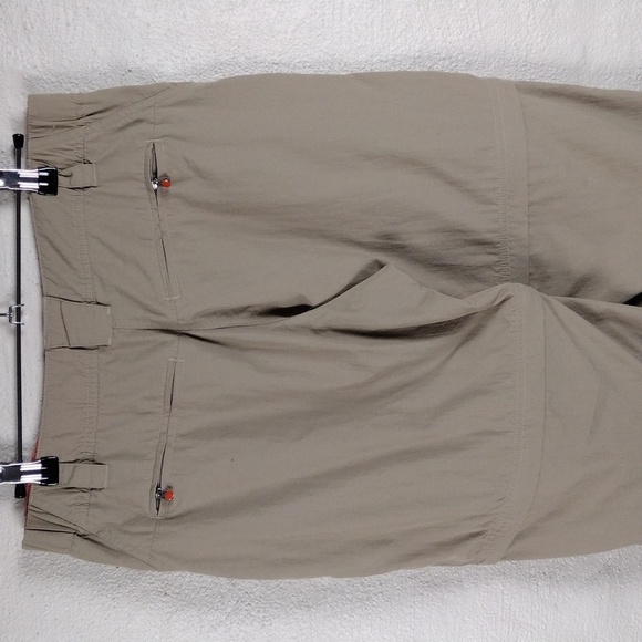 L.L. Bean Khaki Nylon Mid Rise Zip Away Short Pant Combo Straight Leg Cargo Pant - Picture 10 of 13